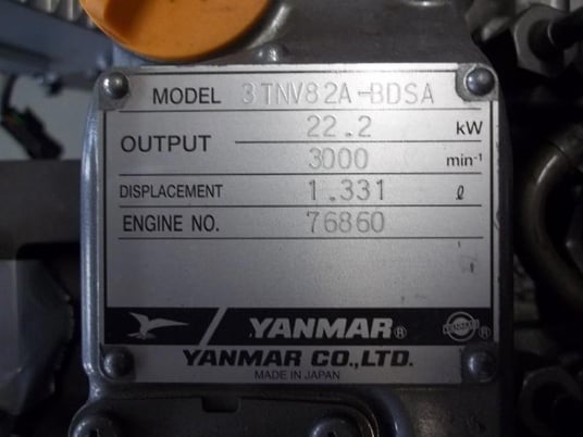 30.2 HP Yanmar BXDL1.33M3N, 3TNV82A-BDSA, Complete Diesel Engine, New - Image 6