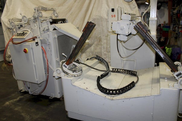 10000 lb. Rowe, coil feed line, 28" mandrel, 72" OD, 20"-24" ID, hold down arm, powered expansion, exit and - Image 2