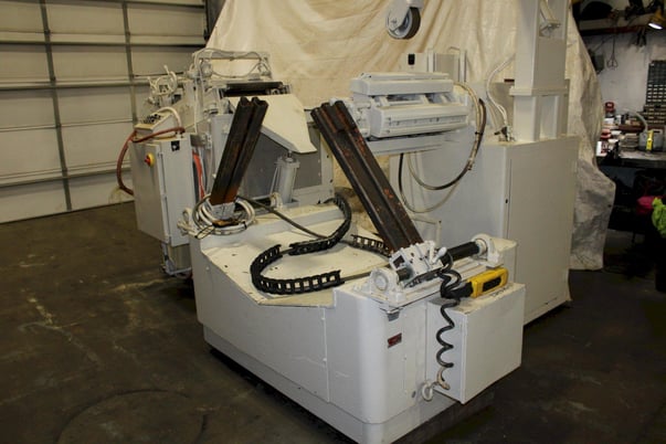 10000 lb. Rowe, coil feed line, 28" mandrel, 72" OD, 20"-24" ID, hold down arm, powered expansion, exit and - Image 3