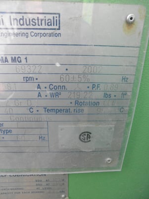 1250 HP 3577 RPM Ansaldo Sistemi Industriali, Frame W400Y2, weather protected enclosure type 2, 1.15 service - Image 8