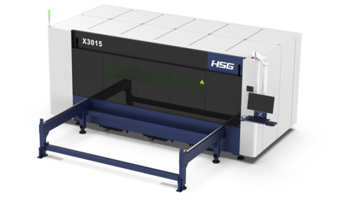 HSG #X3015-3, fiber laser 3000 watts, 5' x 10' table, dust collector, chiller, new - Image 1