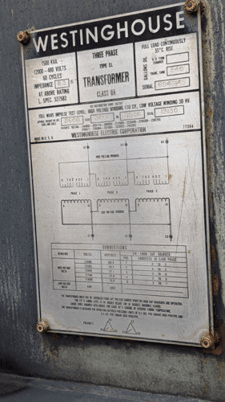 1500 KVA 12000 Primary, 480 Secondary, Westinghouse - Image 2
