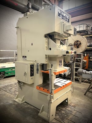 121 Ton, Stamtec #G1-110S, 7.1" stroke, 45.3" x 23.6" bed, 30-60 SPM, wet clutch/brake, 1990 - Image 5