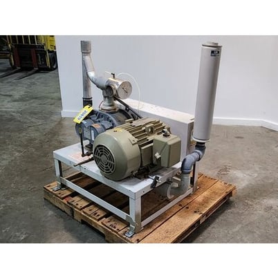 300 cfm, Howden Roots #56 U-RAI, rotary PD vacuum blower, 10" HG vacuum, 15 HP - Image 4