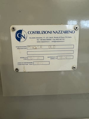 Costruzioni Nazaareno #201M Log Press, 2015 - Image 10