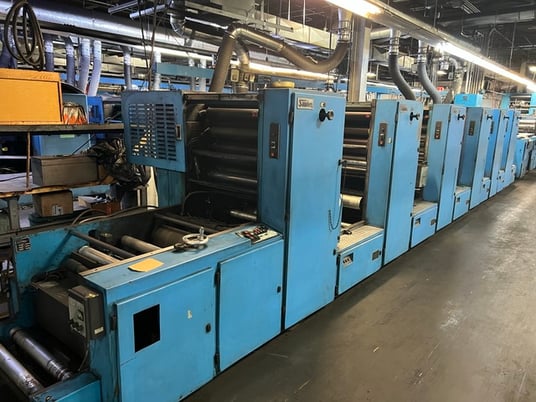 Sanden #Varicom-1200, UV Web Press, (6) Color, 17"/28"/26.25" cutoff x 24" width, 50" Splicer roll, 40 HP - Image 3