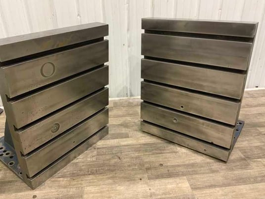 27-3/4" x 36" x 24" T-slotted angle plates, cast steel fabricated plate, 1 pair - Image 3