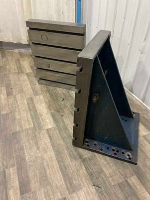 27-3/4" x 36" x 24" T-slotted angle plates, cast steel fabricated plate, 1 pair - Image 6