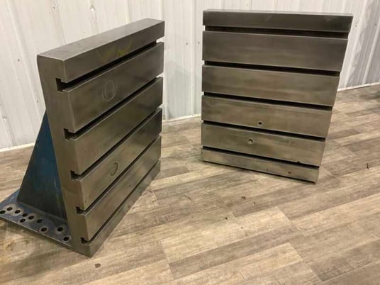 27-3/4" x 36" x 24" T-slotted angle plates, cast steel fabricated plate, 1 pair - Image 7
