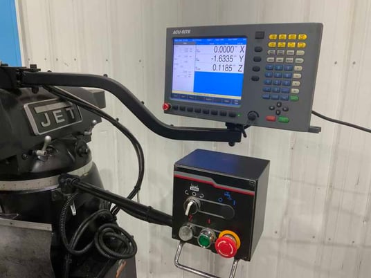 Jet #ETM949-CNC, 2-Axis Elite G2 vertical mill, Accurite digital read out CNC Control, 9" x42" table, 3 HP - Image 8