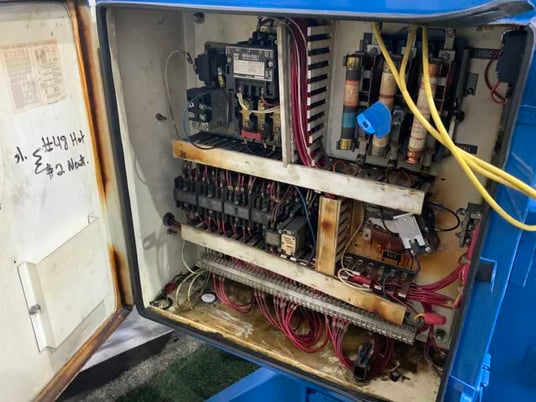 45 Ton, Bliss #C-45, OBI back geared press, Bijur automatic lube, 5 HP, air clutch & brake - Image 9