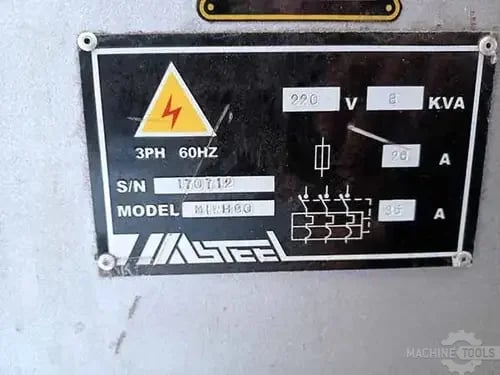 5.5" x 5.5" x 1/2" MAsteel #MIWH-80, ironworker, 90 ton, 10 HP, 2 foot pedal, 2018 - Image 10