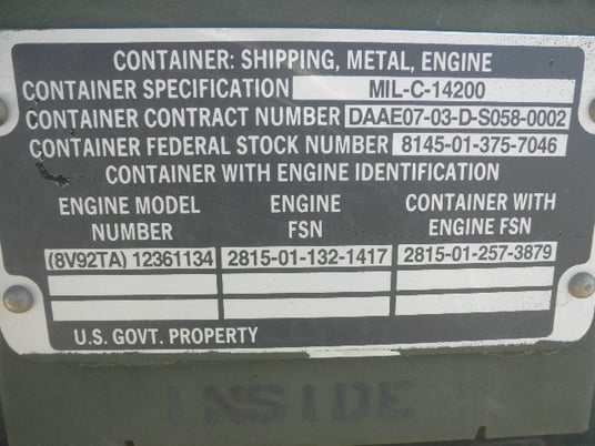 Metal Shipping Container, for Detroit 8V92TA - Image 5