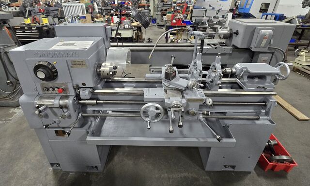 10" x 36" Cincinnati, toolroom precision hydrashift lathe, 6" 3-jaw chuck, 35-1200 RPM, taper, Steady Rest - Image 2