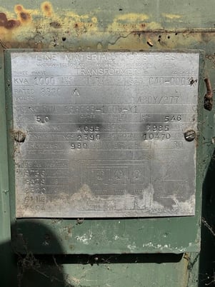 1000 KVA 8320 Delta Primary, 480Y/277 Secondary, 3 phase, Padmount Transformer - Image 1