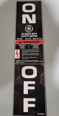 400 Amp. General Electric, Fusible Safety Disconnect Switch, 240VAC 250VDC 125HP Nema 3R - Image 4