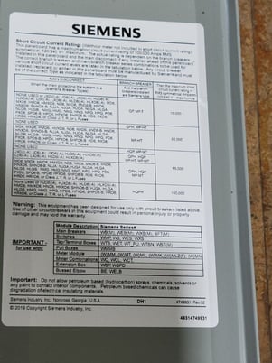 125 Amps, Siemens #WMM51125, Power Mod Modular Metering System Meter Stack, 240 VAC - Image 8