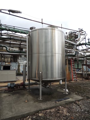 3000 gallon Stainless Steel tank, 95" dia. x 8' straight side, dish top & bottom, 3" center bottom outlet - Image 4