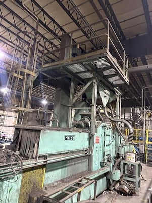 Goff #WM27.5-2-40, 2-wheel downblast mesh belt machine, 20 HP per wheel, 2008 - Image 2