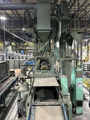 Goff #WM27.5-2-40, 2-wheel downblast mesh belt machine, 20 HP per wheel, 2008 - Image 3