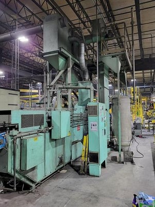 Goff #WM27.5-2-40, 2-wheel downblast mesh belt machine, 20 HP per wheel, 2008 - Image 4