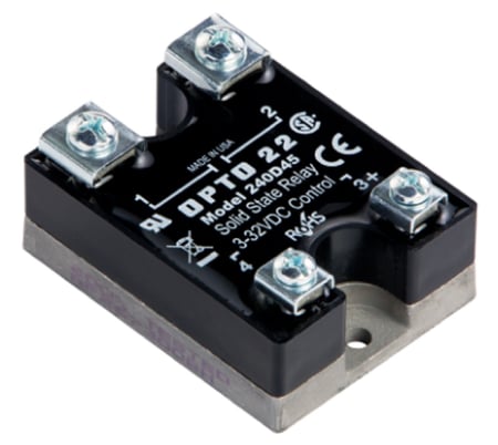Opto 22 240D45 240 VAC, 45 Amp, DC Control Solid State Relay SSR - Image 1