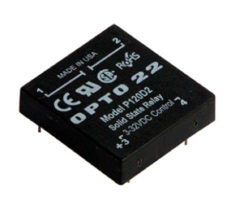 Opto 22 P120D2 P Model, 120 VAC, 2 Amp, DC Control Solid State Relay SSR - Image 1