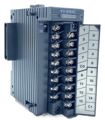 Keyence KV-B16XC 16-Point Screw Terminal Block for Programmable Logic Controller - Image 1