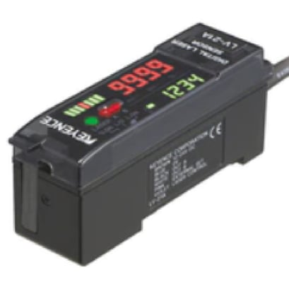 Keyence LV-21AP LV Series Digital Laser Sensor, Amplifier Unit, Main Unit, PNP - Image 1