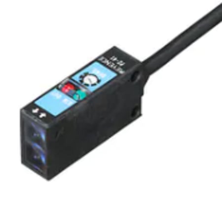Keyence PZ-41 Built-In Amp Photoelectric Sensor, Square Reflective Cable, NPN - Image 1