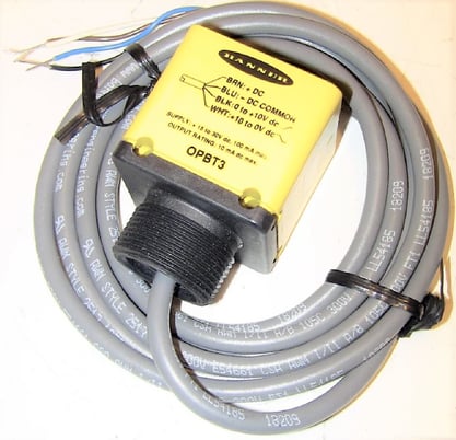 Banner OPBT3 27416 Analog Omni-Beam Power Block Sensor, Output 0-10Vdc 10-0Vdc - Image 1