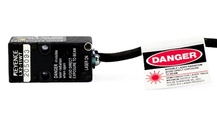 Keyence LX2-11WT Display Compact Laser Thrubeam Sensor - Image 1