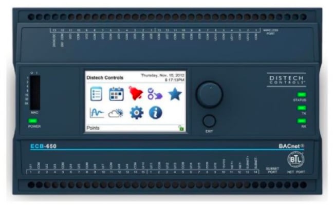 Distech CDIB-650X-00 ECB-650 BACnet Programmable Controller w/LCD, 16UI 12UO - Image 1