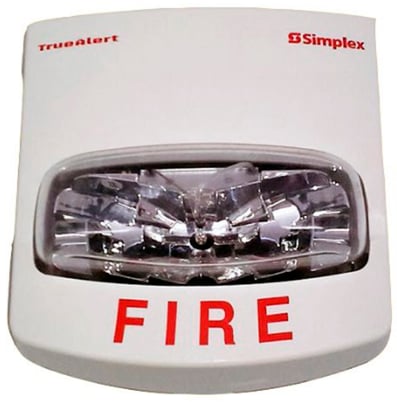 Simplex Grinnell 49VO-WWF 7431061 TrueAlert Wall Mount Addressable Strobe, White - Image 1