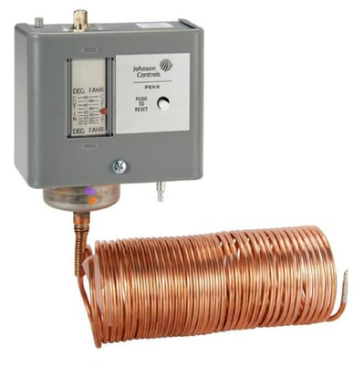 Johnson Controls A40EA-1C Temperature Actuated Pneumatic Switch, 15 to 55 Deg F - Image 1