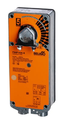 Belimo FSAF120A-S Fire Smoke Actuator, 180in-lb 20Nm, Spring Return, AC 120 V - Image 1