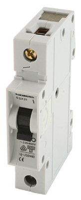 Siemens 5SX2116-7 5SX2 5SX Miniature Circuit Breaker, 1 Pole, 16 Amp Rating, C - Image 1