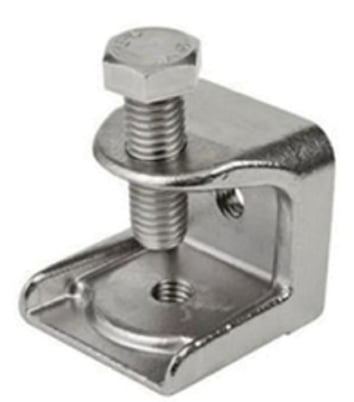 Calbrite S60200BC00 Beam Clamp, 1/4 in, 316 Stainless Steel 316SS - Image 1