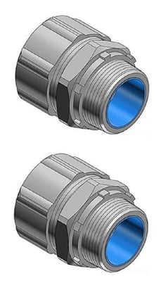 Thomas & Betts 5336 1-1/2" Steel Insulated Liquidtight Connector, Box of 2 - Image 1