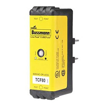Eaton Cooper Bussmann TCF80 CUBEFuse Time Delay Finger Safe Cube Fuse, 80A - Image 1