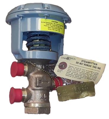 Johnson Controls V-4332-1007 Pneumatic Valve Assembly, 3 Way 1/2 in., Flare - Image 1