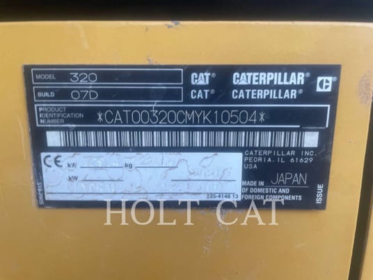 Caterpillar 320, Crawler Excavator, 1807 hours, S/N: MYK10504, 2021 - Image 6