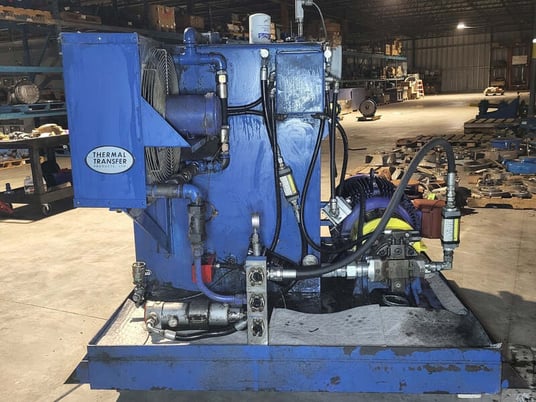 75 HP Peerless #PESL-150-15, hydraulic power pack, 200 gallon tank, 300 psi, 575 V., 3 phase - Image 1