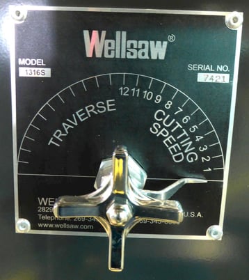 13" x 16" Wellsaw #1316S, horizontal band saw, miter, 1" blade, 3 HP, new, in stock - Image 10