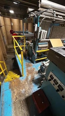 65" Jagenberg #Synchro-166, dual rotary sheeter, 2 back stands, web guide - Image 4