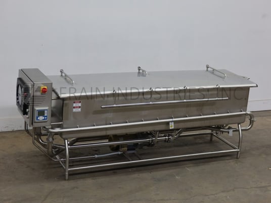 Sani-Matic, 200 gallon trough style, 304 Stainless Steel COP tank, with 98" long x 25" wide x 20" deep inner - Image 1