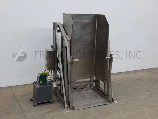 Cozzini #CBD3080-610, 304 Stainless Steel tote / vat dumper, equipped with 48" W x 44" L x 55" H tote chamber - Image 1