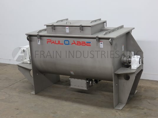 100 cu.ft. Abbe #RB100, double ribbon mixer, 304 Stainless Steel contact parts, 93" length, 45" width, 49" - Image 5