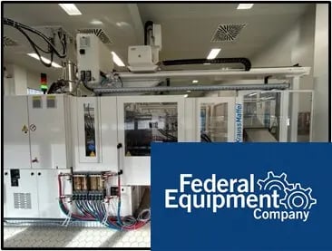 110 Ton, Krauss Maffei #110/750-CX, Injection Molding Line, 2019 - Image 2