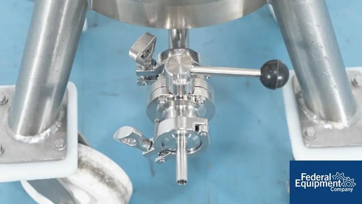 10 gallon Feldmeier, Mixing Tank, Stainless Steel, w/Impeller Shaft - Image 4